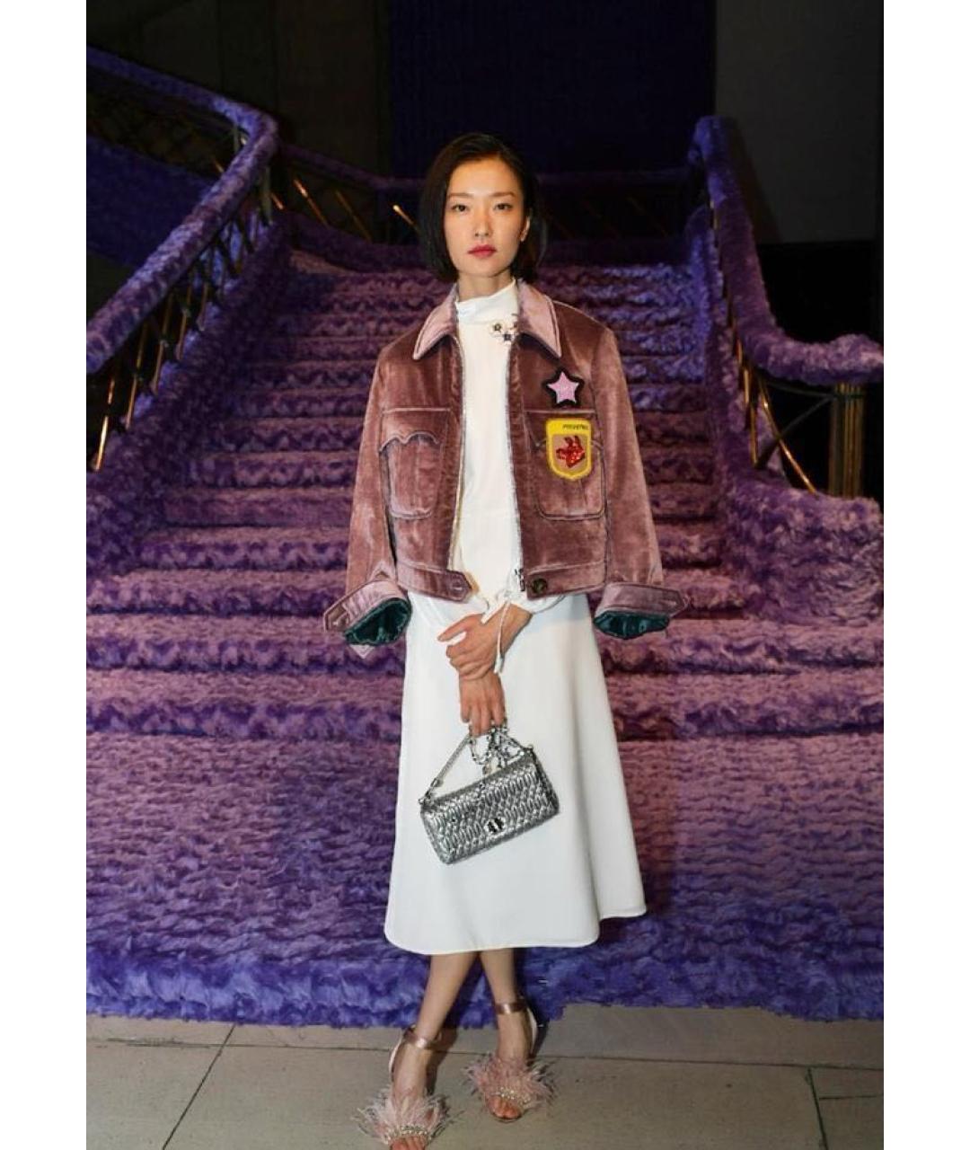 MIU MIU Фиолетовая велюровая куртка, фото 5