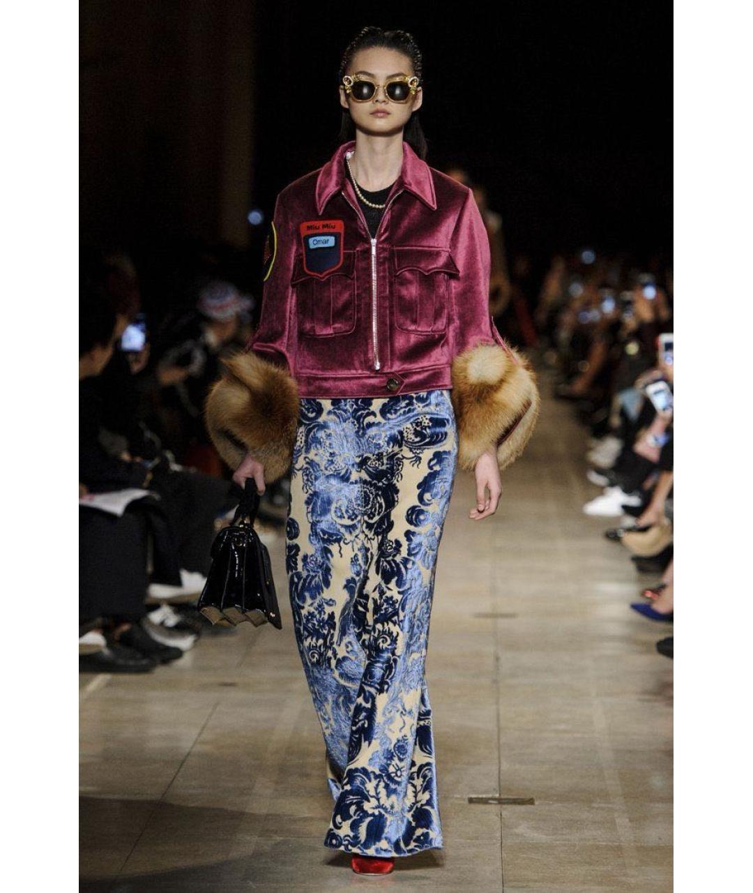 MIU MIU Фиолетовая велюровая куртка, фото 6