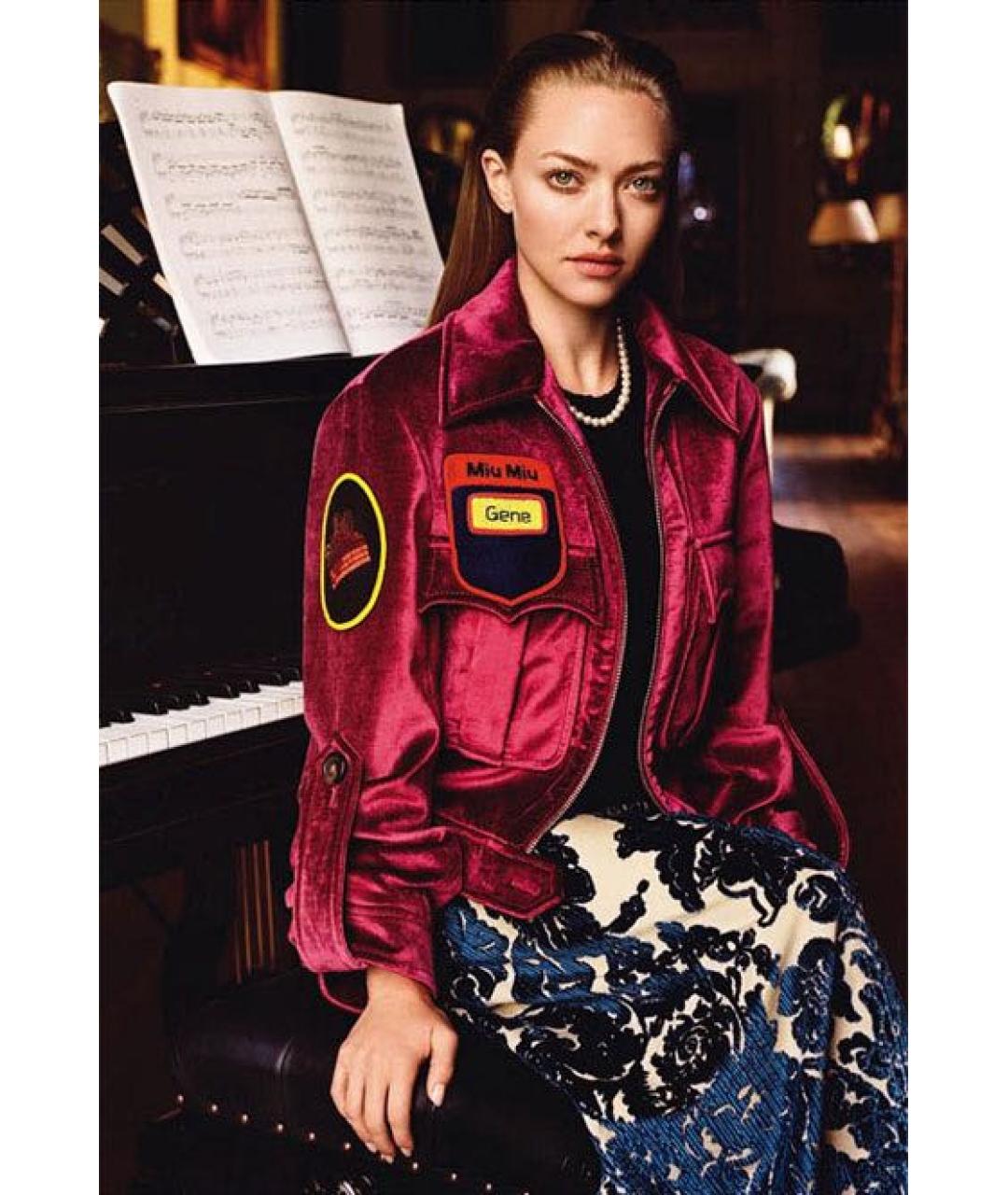 MIU MIU Фиолетовая велюровая куртка, фото 7