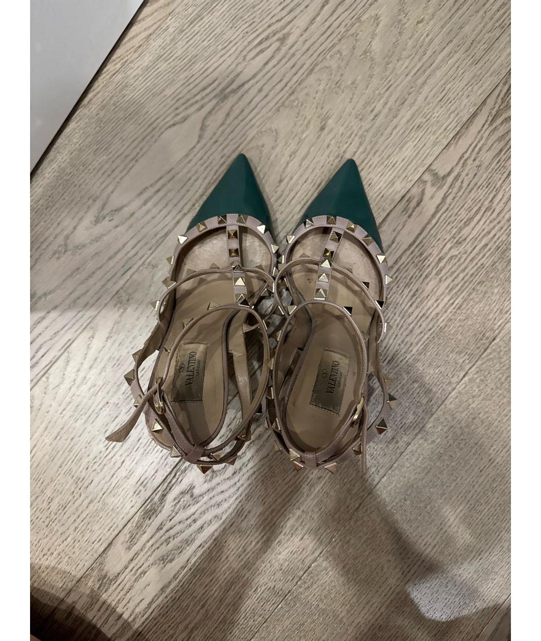 VALENTINO Зеленые кожаные туфли, фото 3