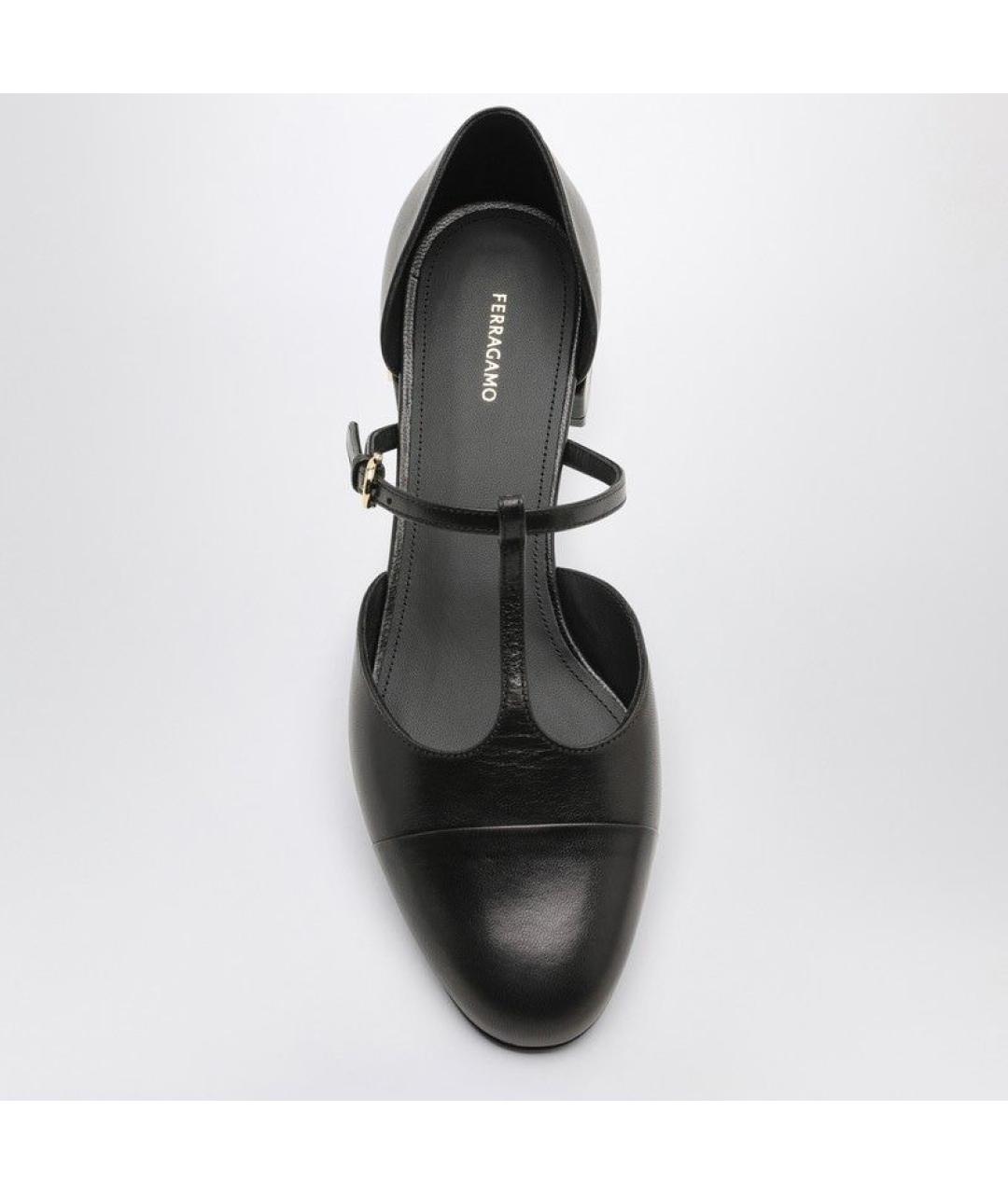 FERRAGAMO Черные кожаные туфли, фото 3