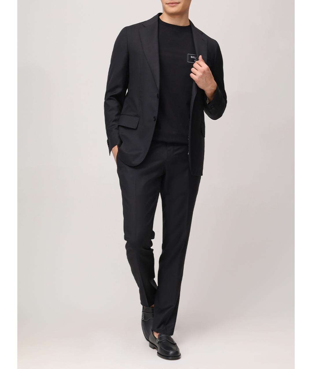 BALMAIN Черная хлопковая футболка, фото 2