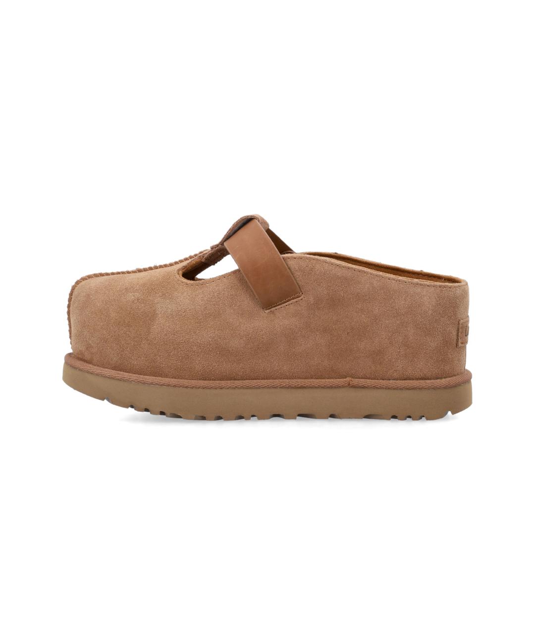 UGG AUSTRALIA Бежевые замшевые сабо, фото 3
