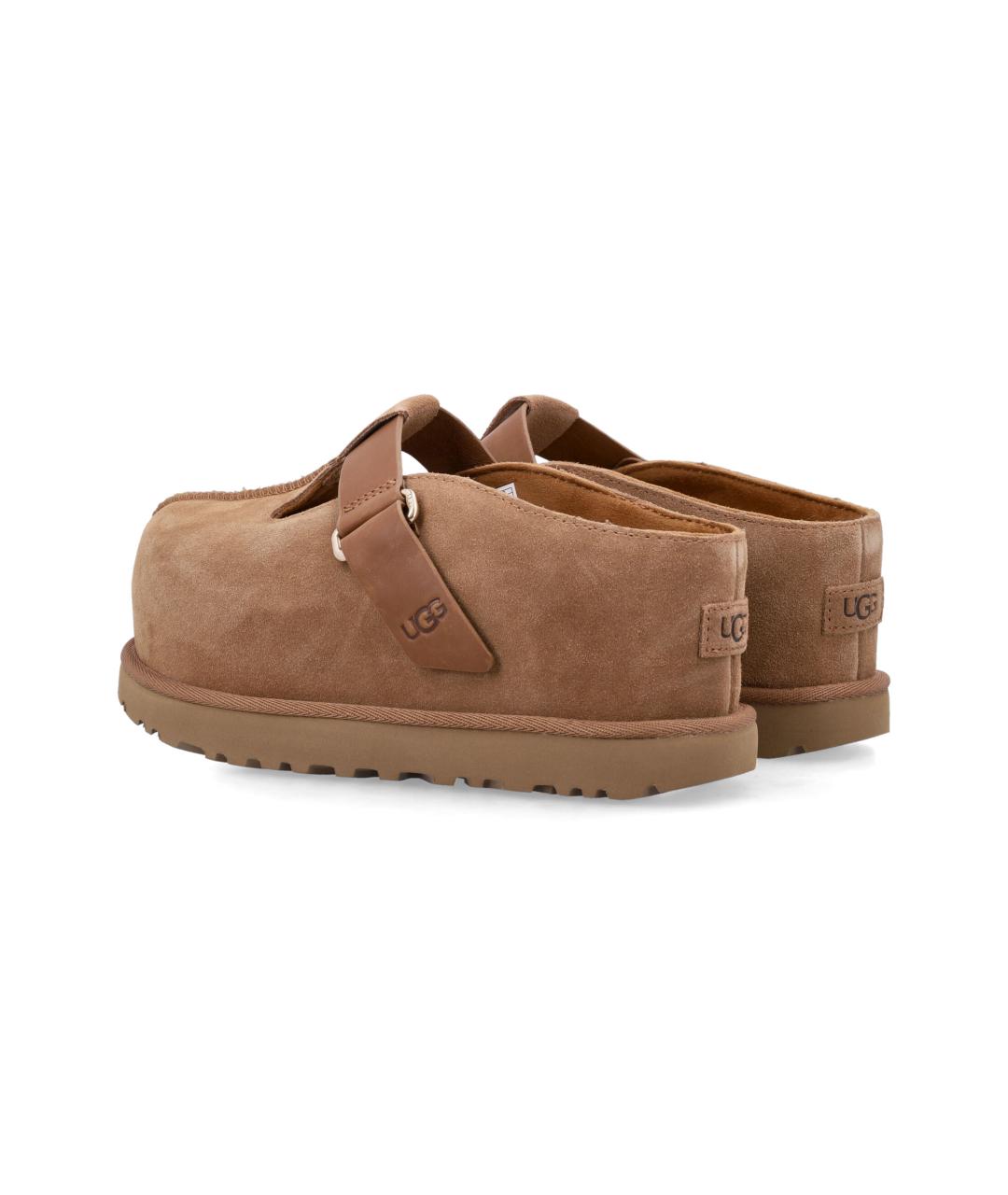 UGG AUSTRALIA Бежевые замшевые сабо, фото 4