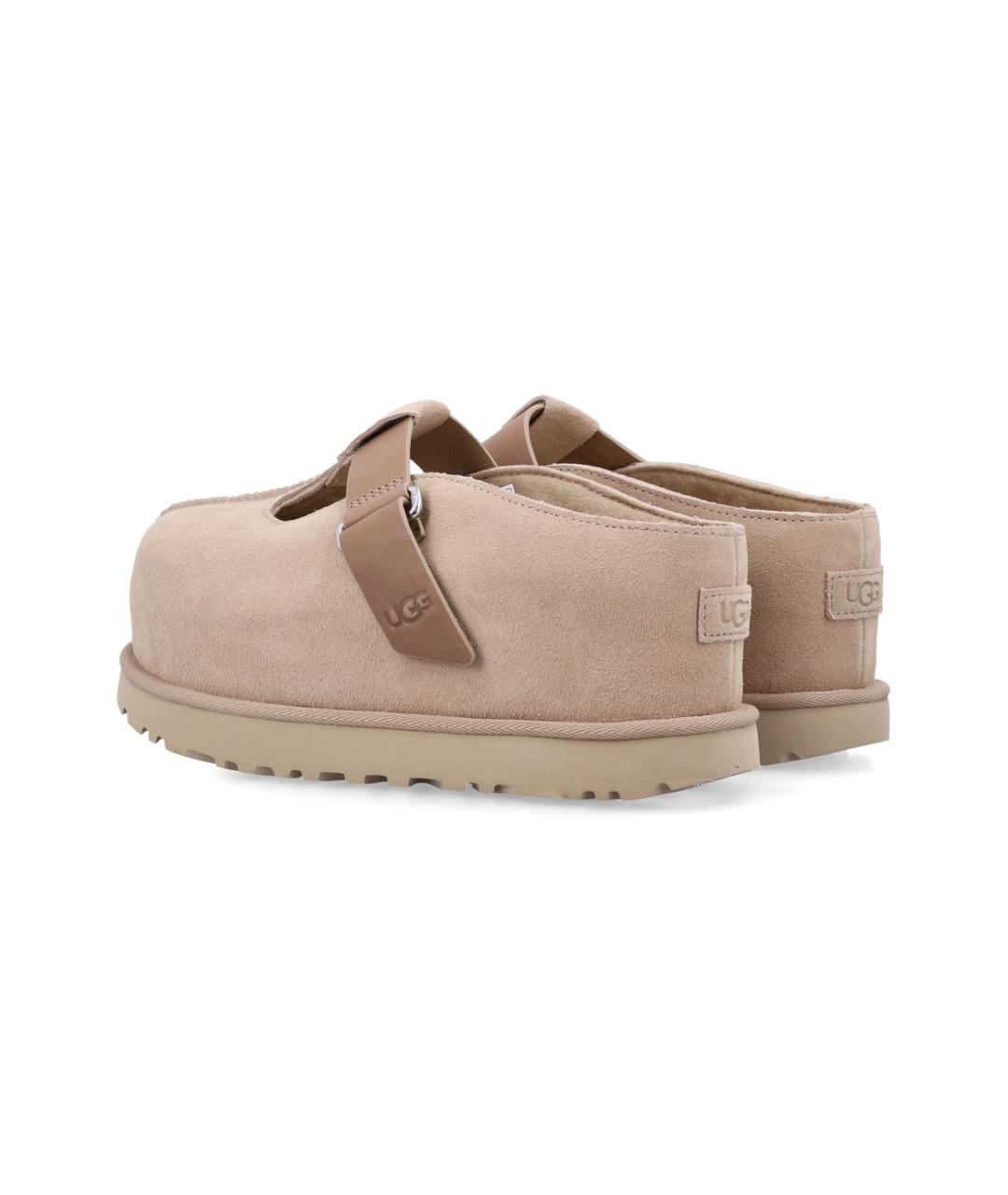 UGG AUSTRALIA Бежевые замшевые сабо, фото 4