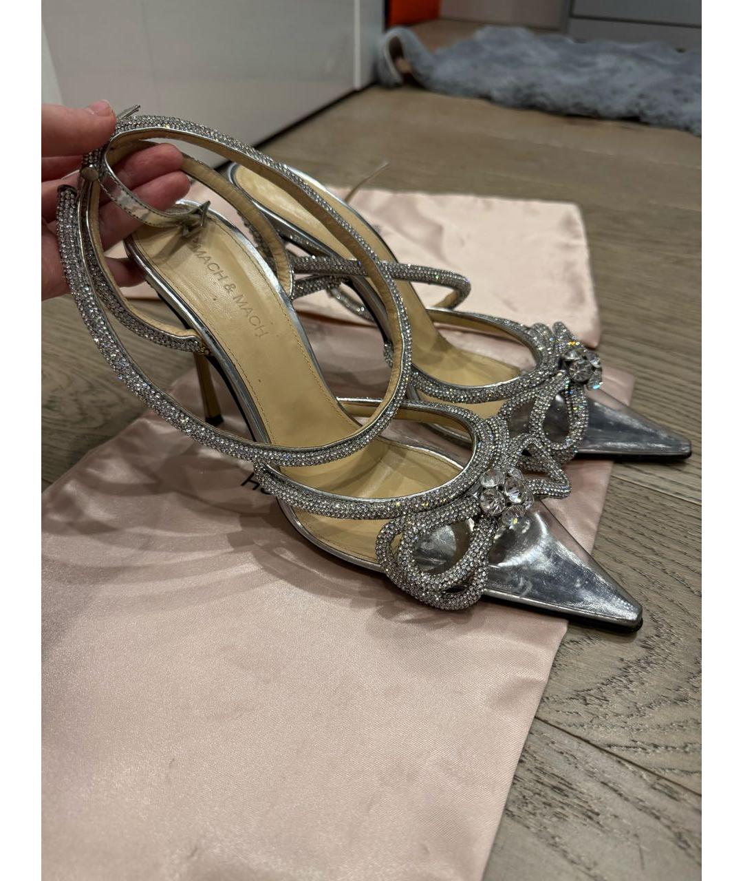 MACH&MACH Серебряные кожаные туфли, фото 6