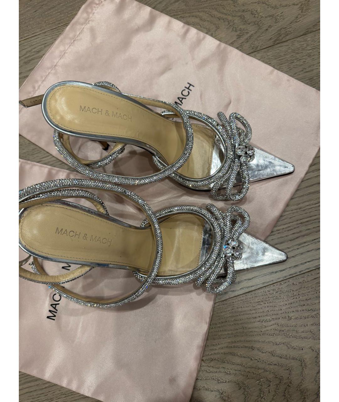 MACH&MACH Серебряные кожаные туфли, фото 5