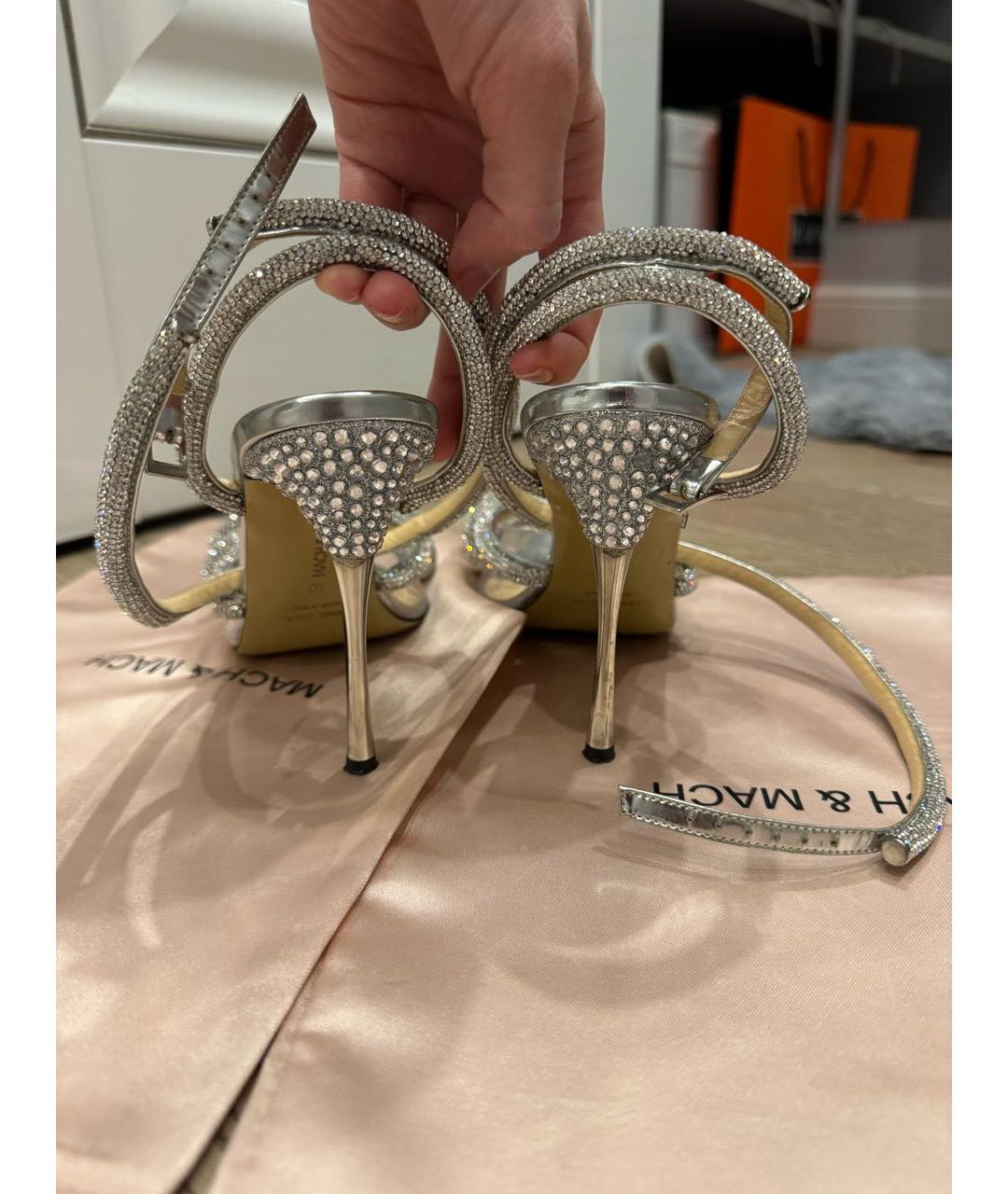 MACH&MACH Серебряные кожаные туфли, фото 4