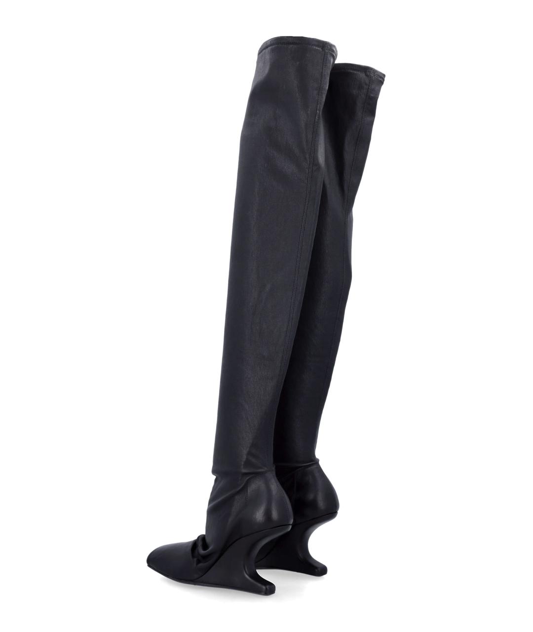 RICK OWENS Черные кожаные ботинки, фото 4