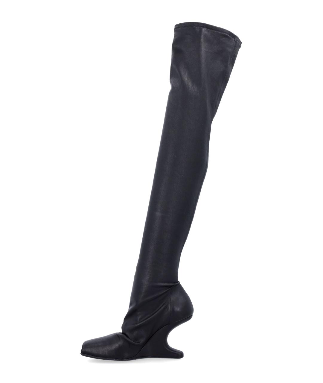 RICK OWENS Черные кожаные ботинки, фото 3