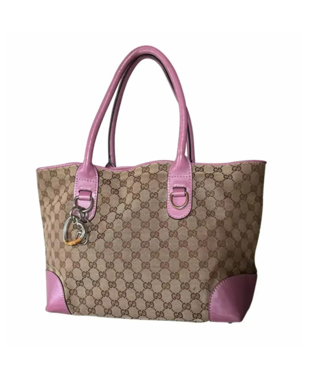 GUCCI Розовая сумка тоут, фото 1