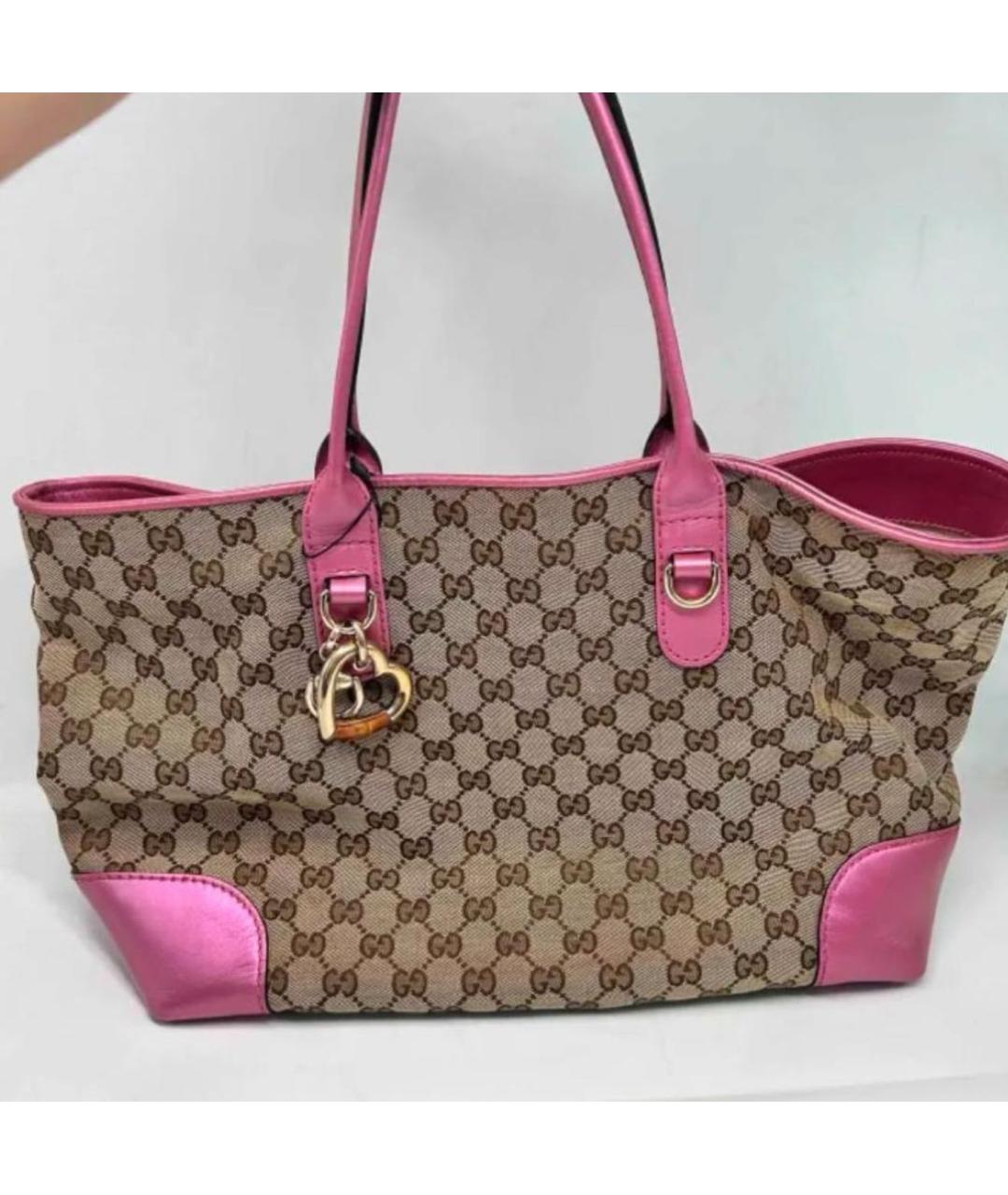 GUCCI Розовая сумка тоут, фото 2