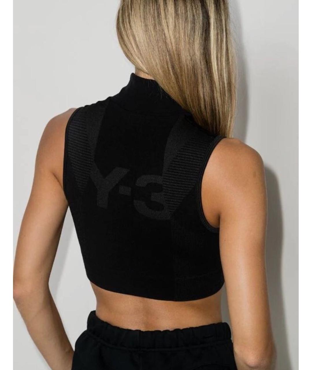 Y-3 Черная полиамидовая футболка, фото 2