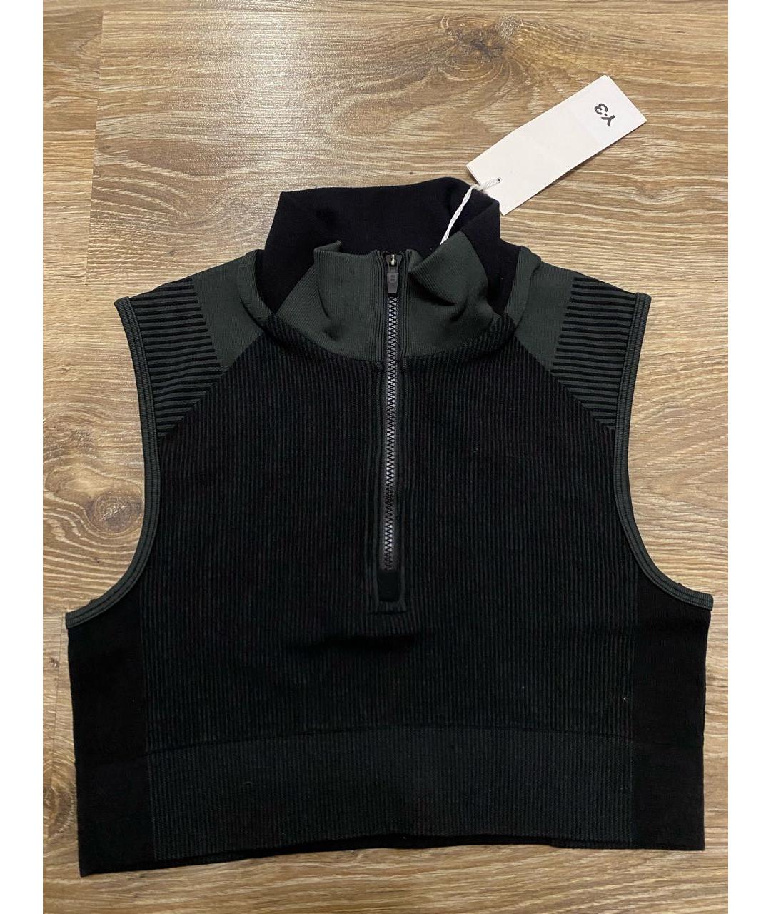 Y-3 Черная полиамидовая футболка, фото 7