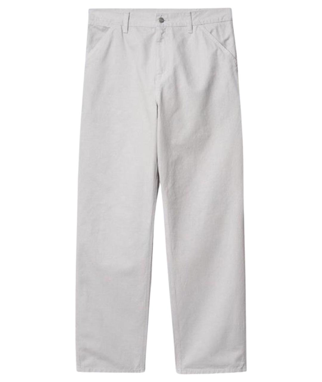CARHARTT WIP Белые хлопковые повседневные брюки, фото 1