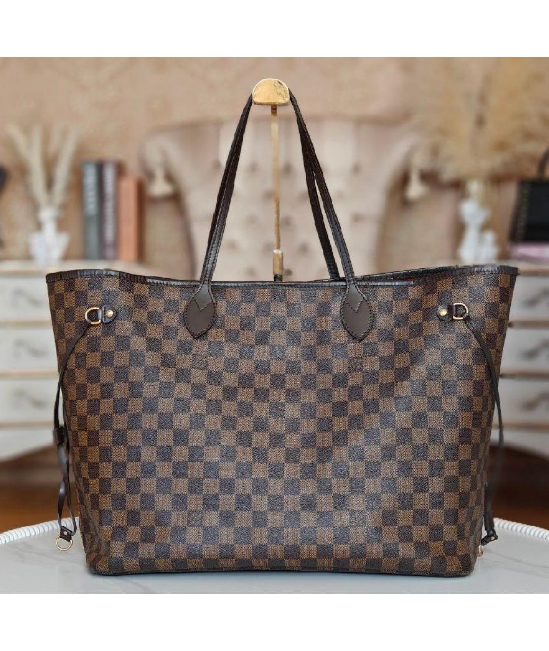 LOUIS VUITTON Коричневая сумка тоут, фото 4