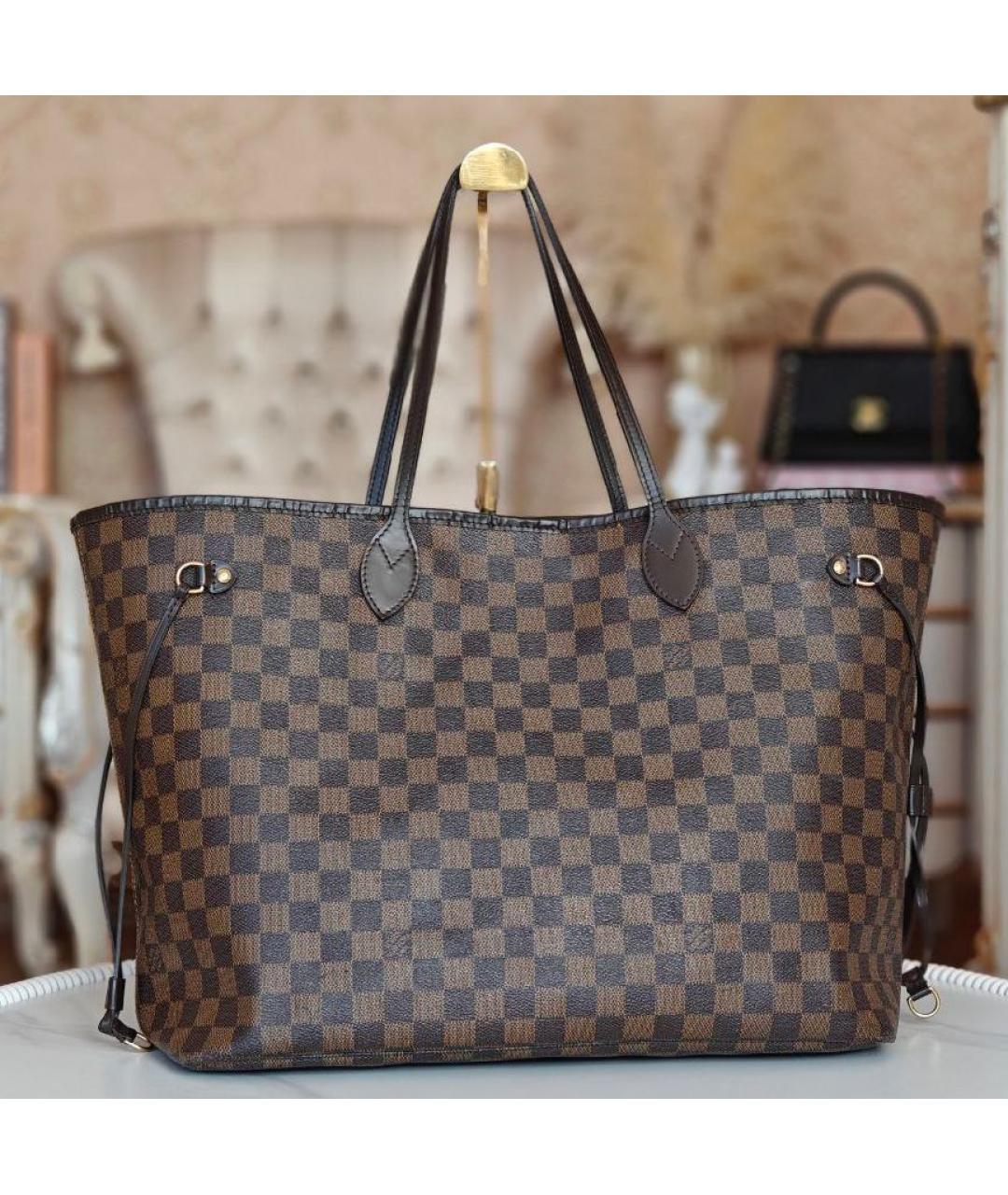 LOUIS VUITTON Коричневая сумка тоут, фото 3