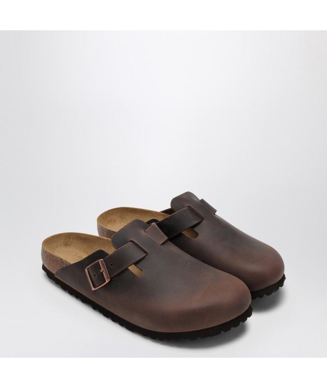 BIRKENSTOCK Коричневые кожаные сандалии, фото 2