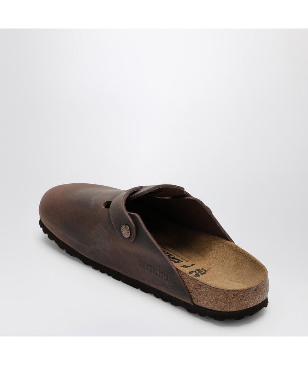 BIRKENSTOCK Коричневые кожаные сандалии, фото 4