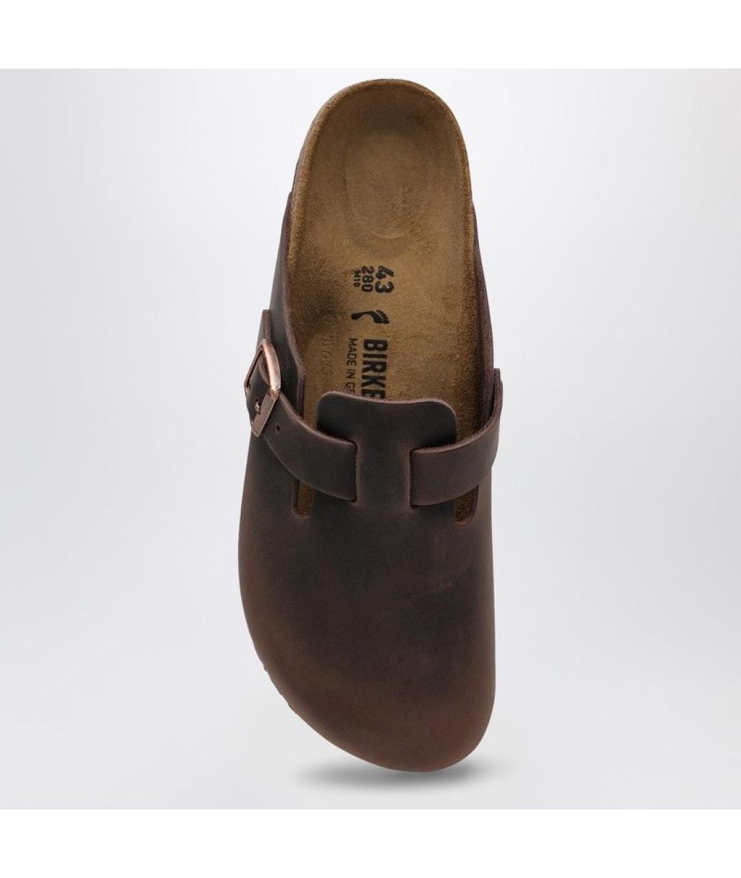 BIRKENSTOCK Коричневые кожаные сандалии, фото 3