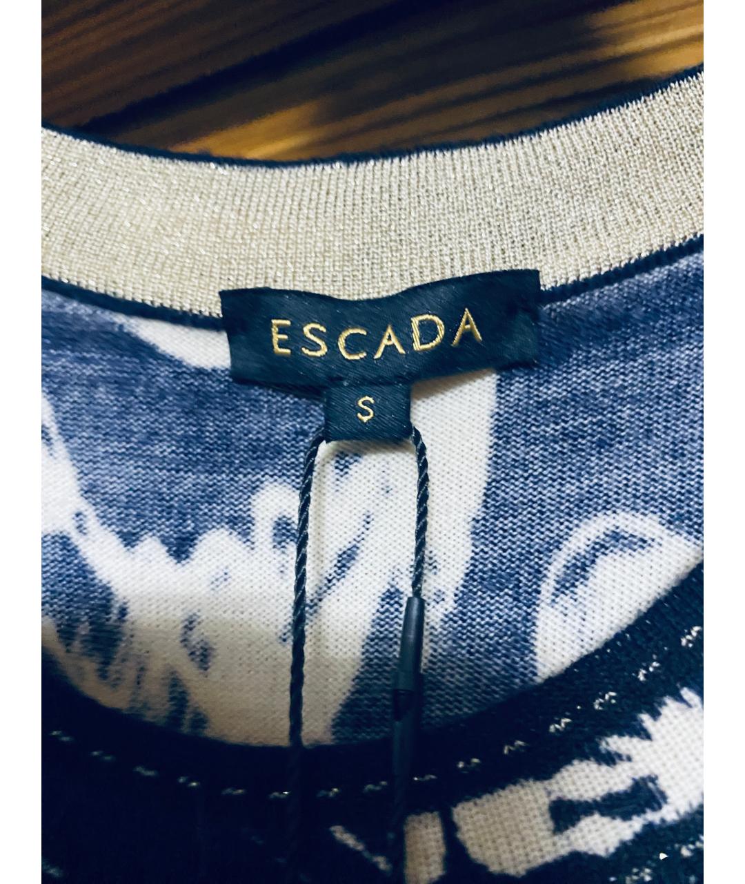ESCADA Голубой шерстяной костюм с брюками, фото 3