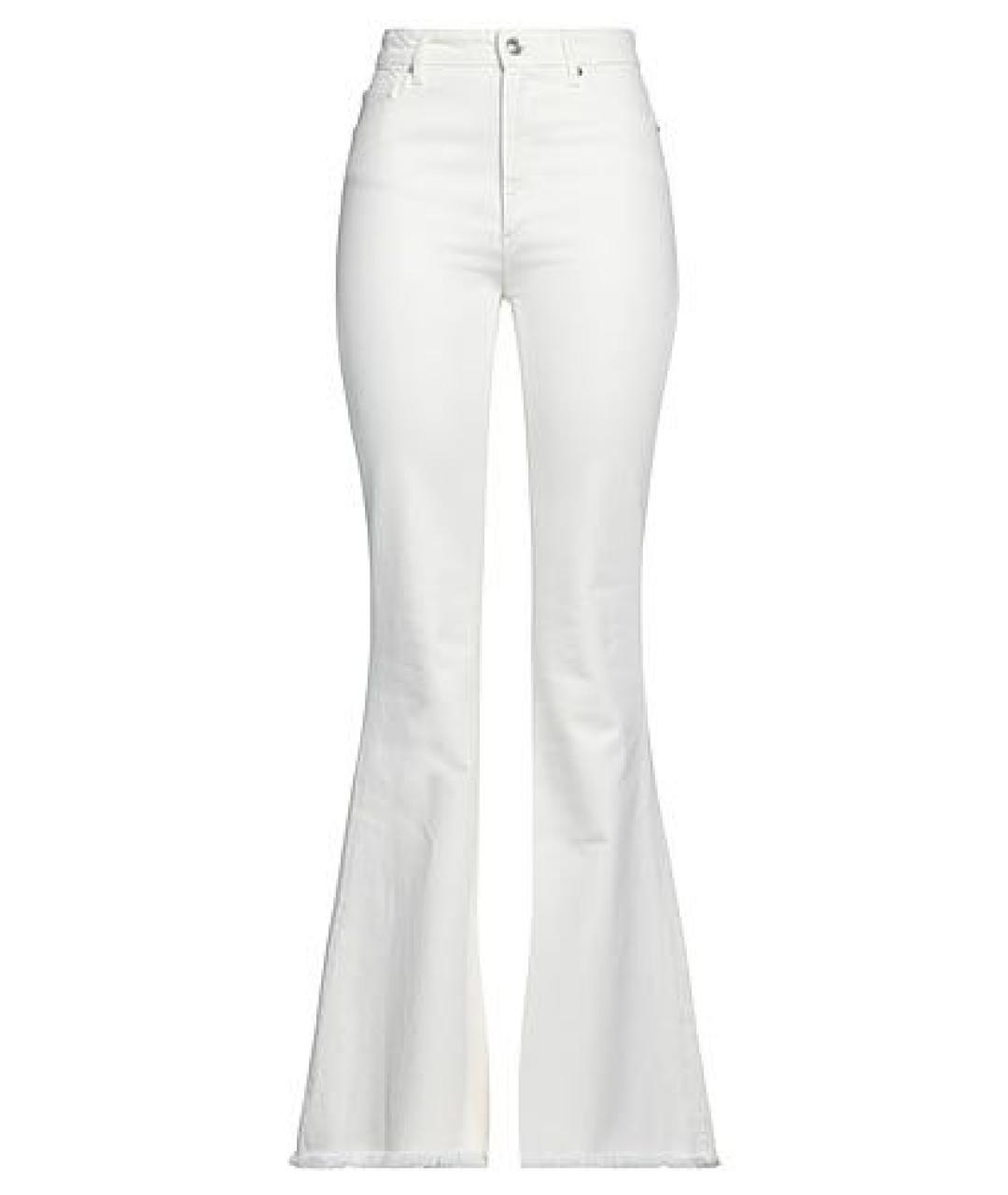 SPORTMAX Белые хлопковые джинсы клеш, фото 8