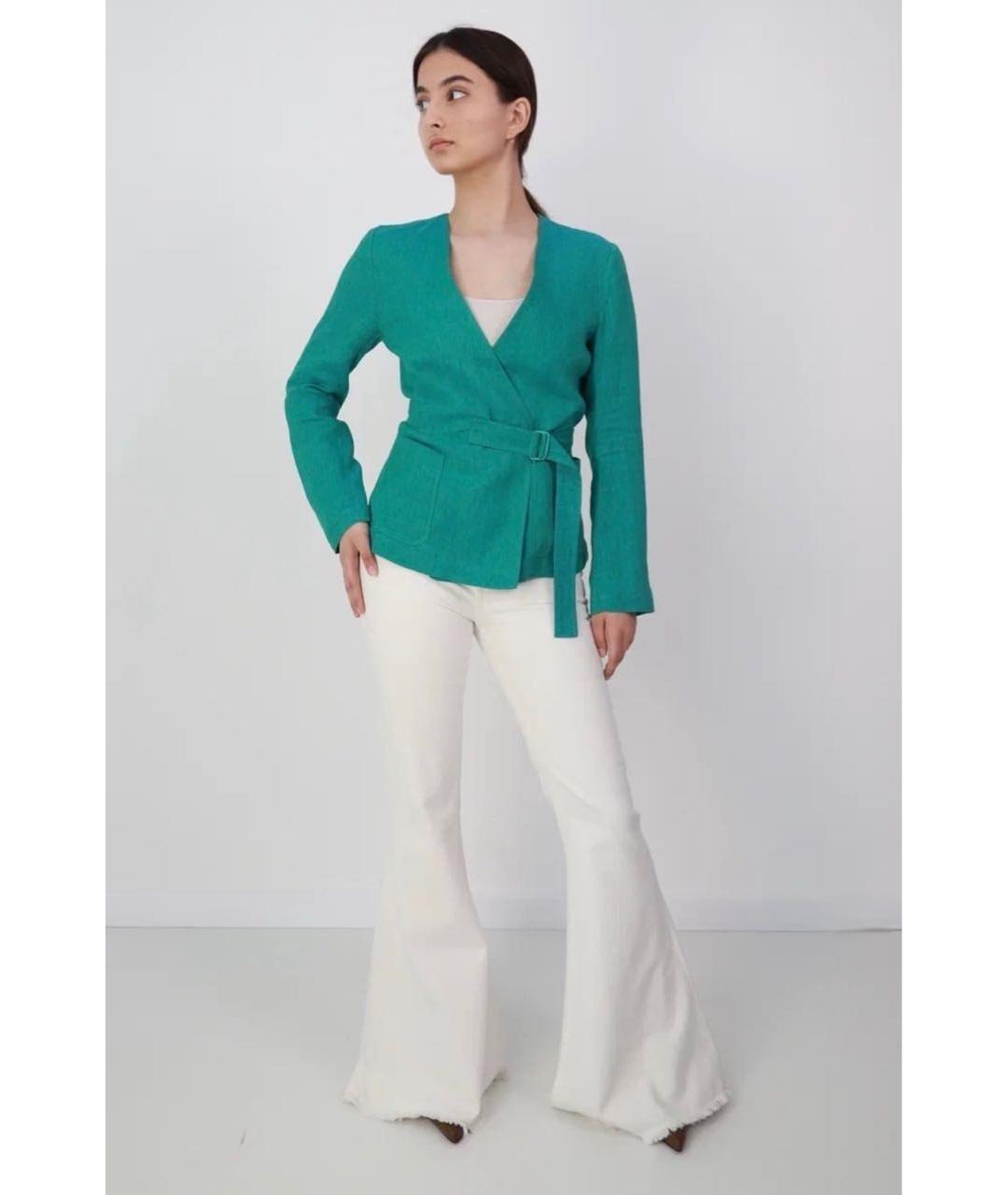 SPORTMAX Белые хлопковые джинсы клеш, фото 6