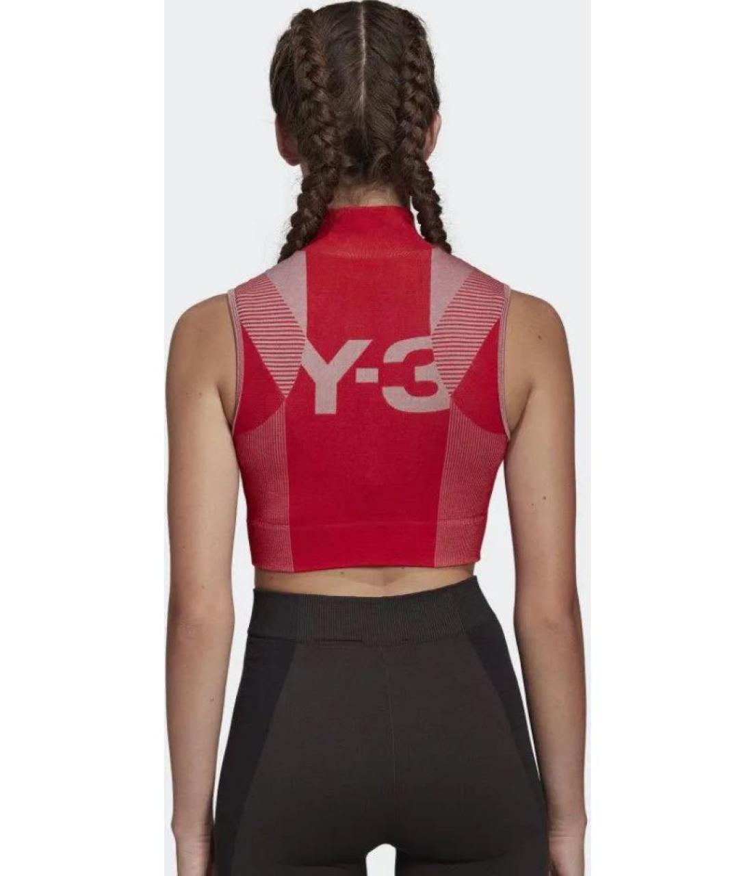 Y-3 Бордовая полиамидовая футболка, фото 2