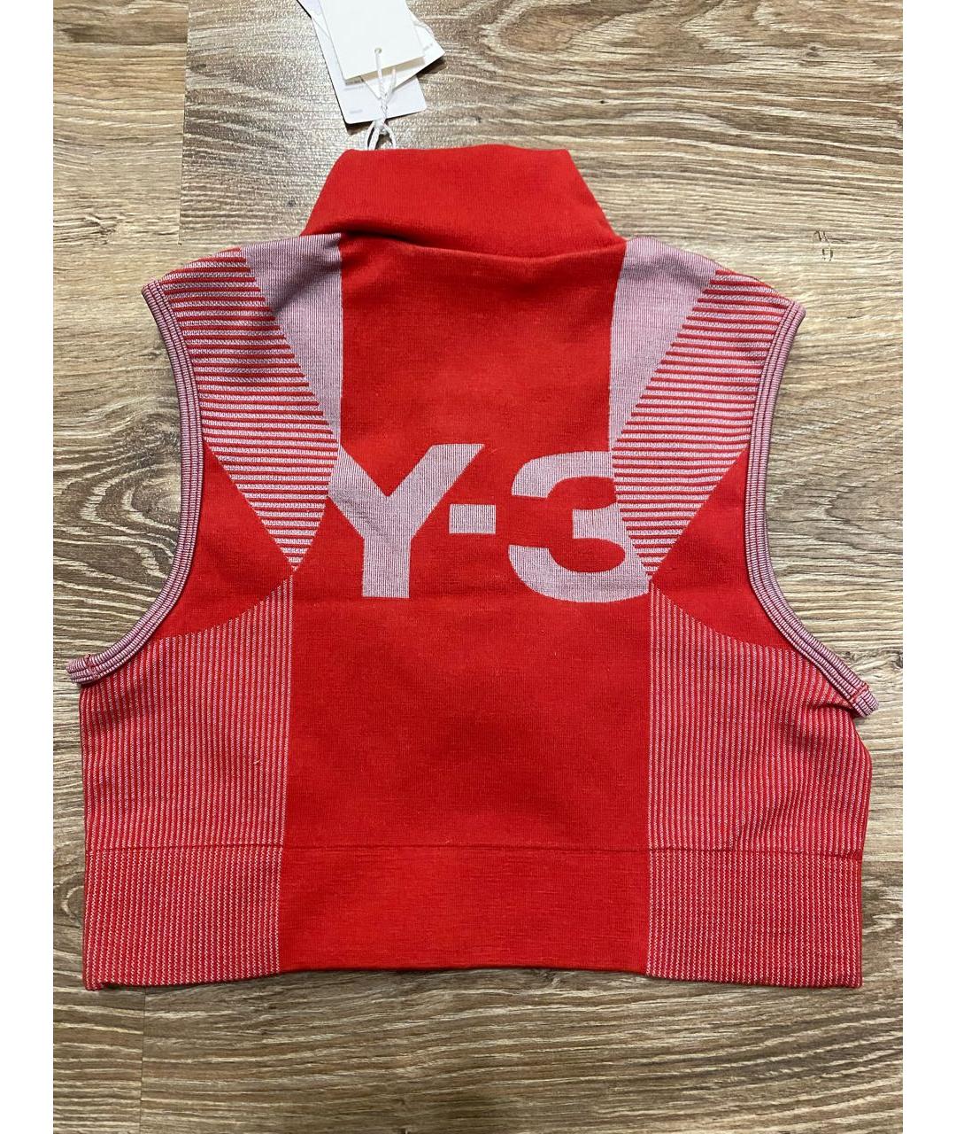 Y-3 Бордовая полиамидовая футболка, фото 5
