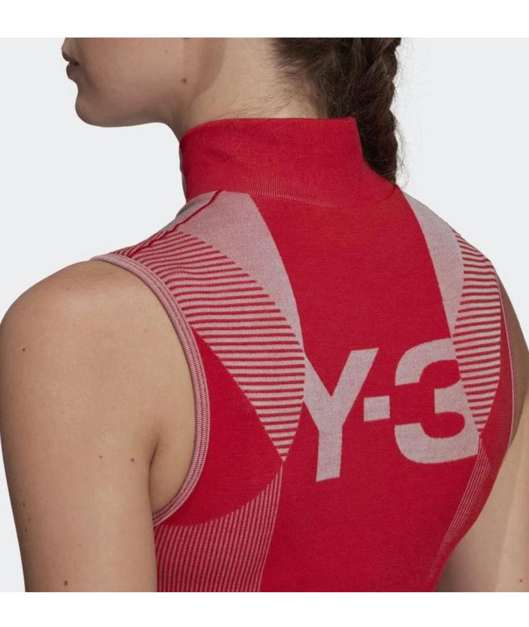 Y-3 Бордовая полиамидовая футболка, фото 3
