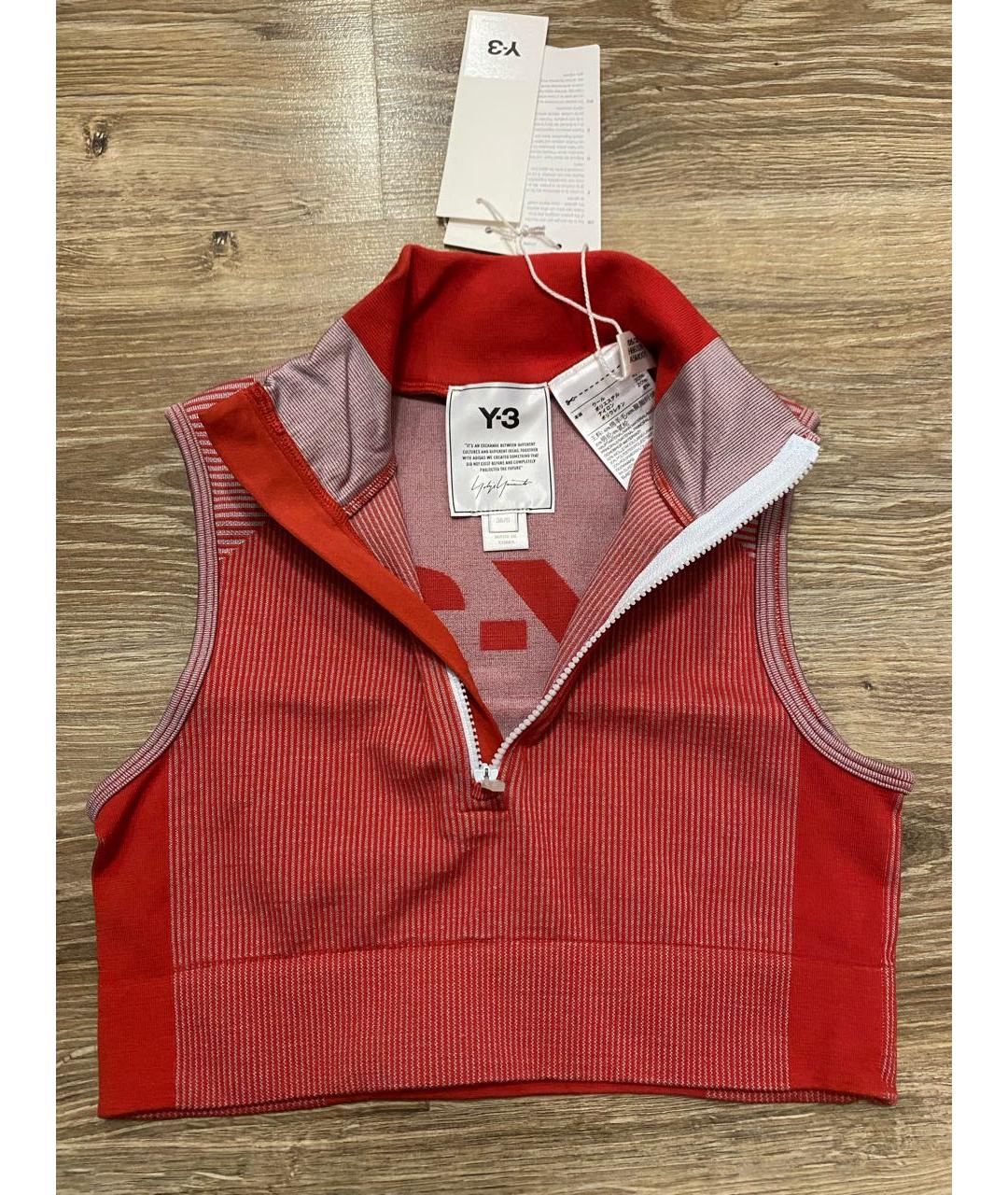Y-3 Бордовая полиамидовая футболка, фото 6