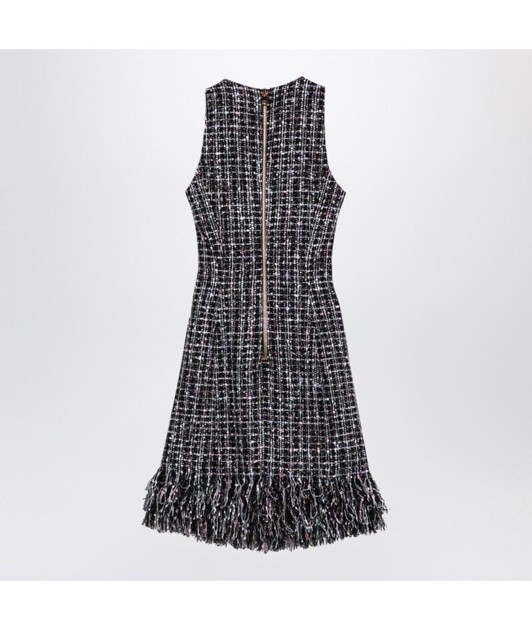 BALMAIN Черное твидовое повседневное платье, фото 2