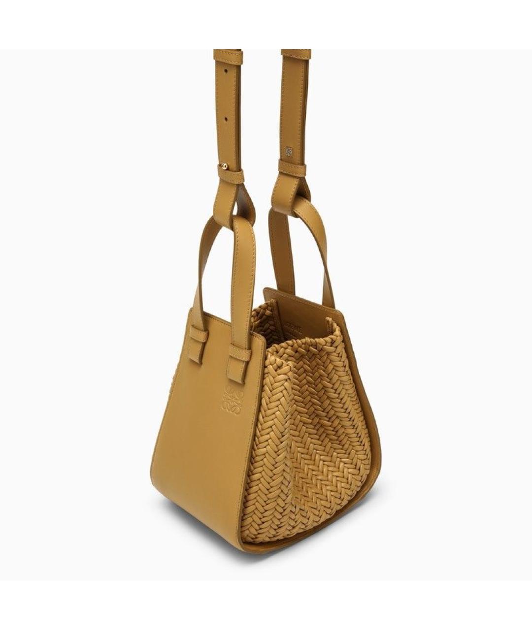 LOEWE Коричневая кожаная сумка с короткими ручками, фото 5