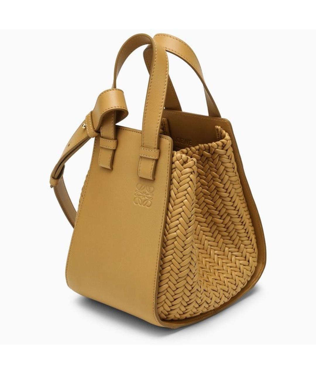 LOEWE Коричневая кожаная сумка с короткими ручками, фото 6