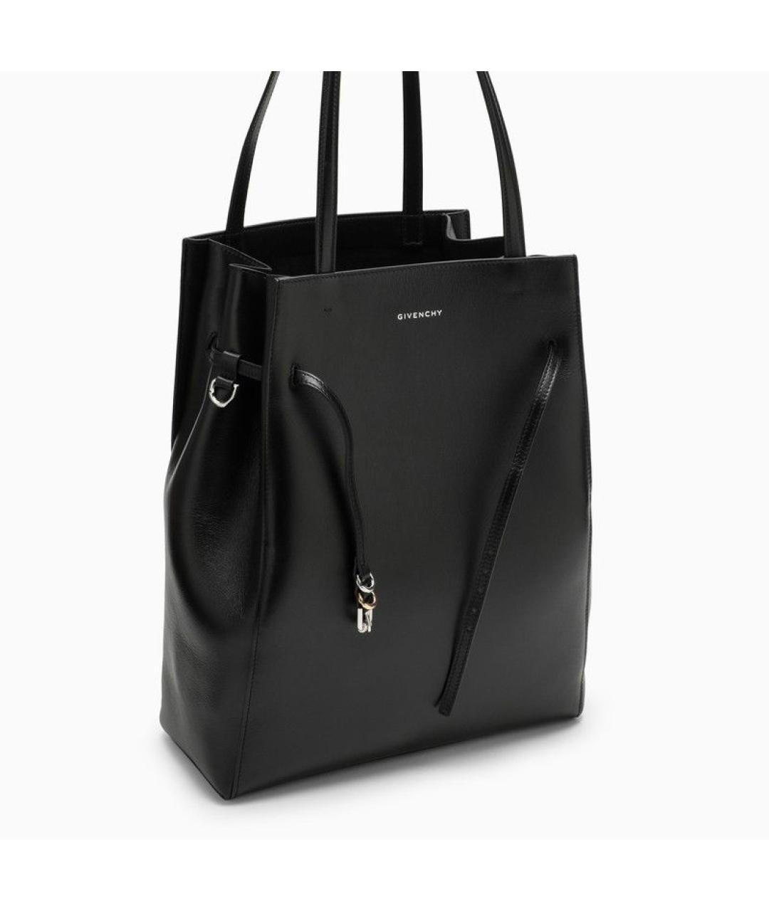GIVENCHY Черная кожаная сумка тоут, фото 5