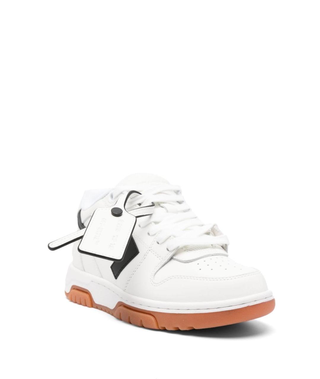 OFF-WHITE Белые кожаные кроссовки, фото 2