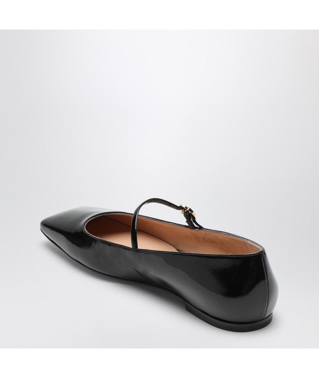 GIANVITO ROSSI Черные кожаные балетки, фото 4
