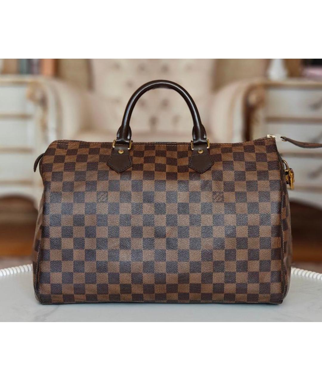LOUIS VUITTON Коричневая сумка с короткими ручками, фото 3