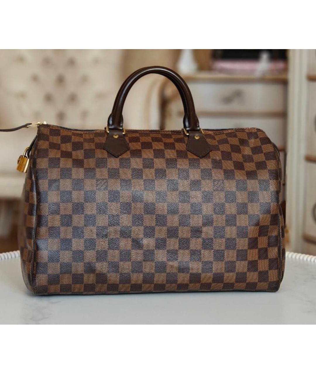 LOUIS VUITTON Коричневая сумка с короткими ручками, фото 2