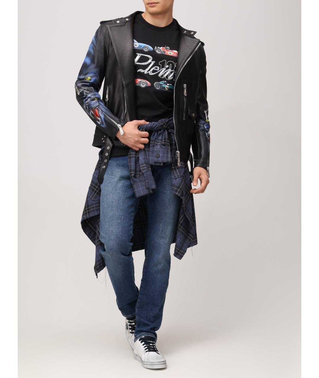 PHILIPP PLEIN Черная хлопковая футболка, фото 2