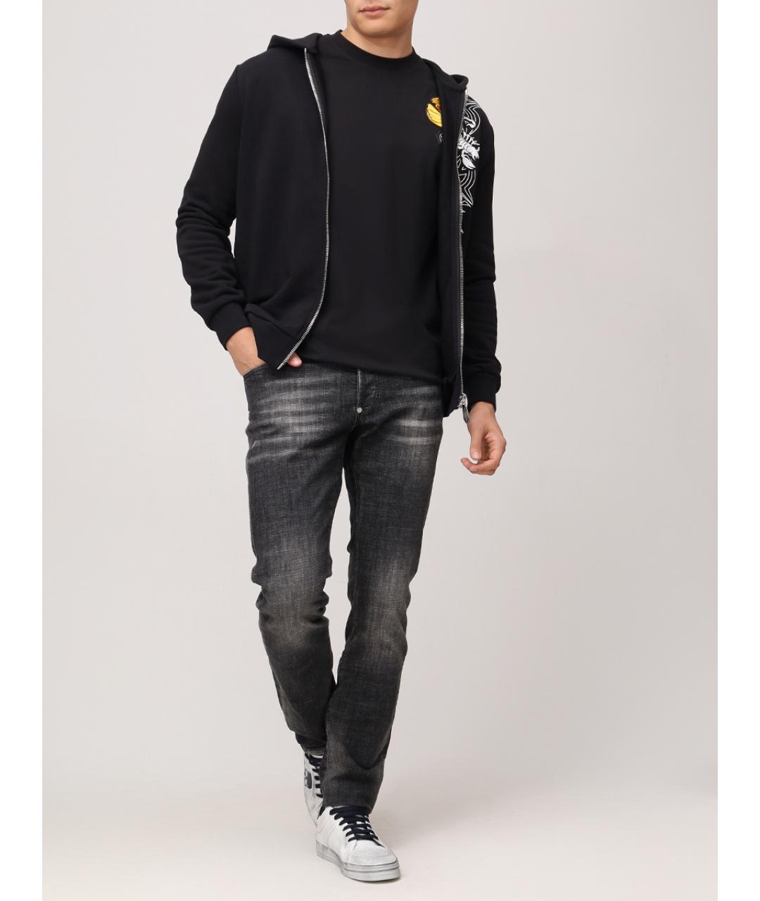 PHILIPP PLEIN Черная хлопковая футболка, фото 2