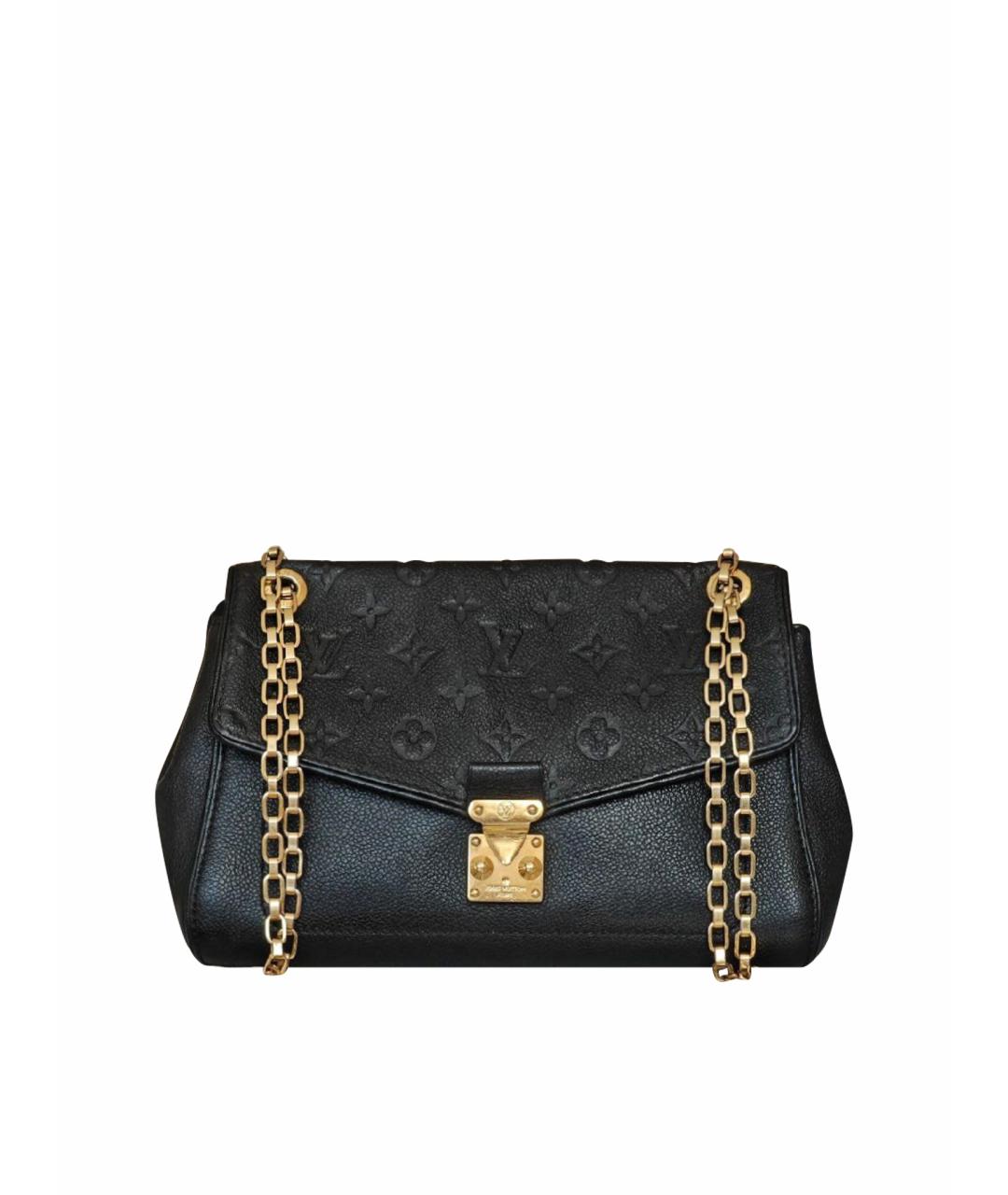 LOUIS VUITTON Черная кожаная сумка через плечо, фото 1