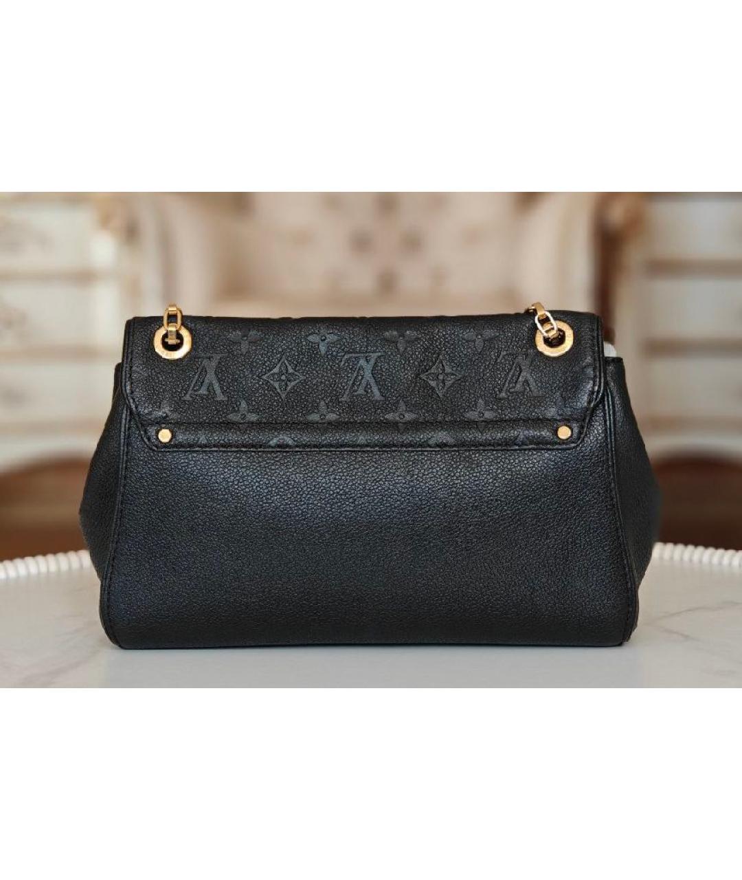 LOUIS VUITTON Черная кожаная сумка через плечо, фото 3