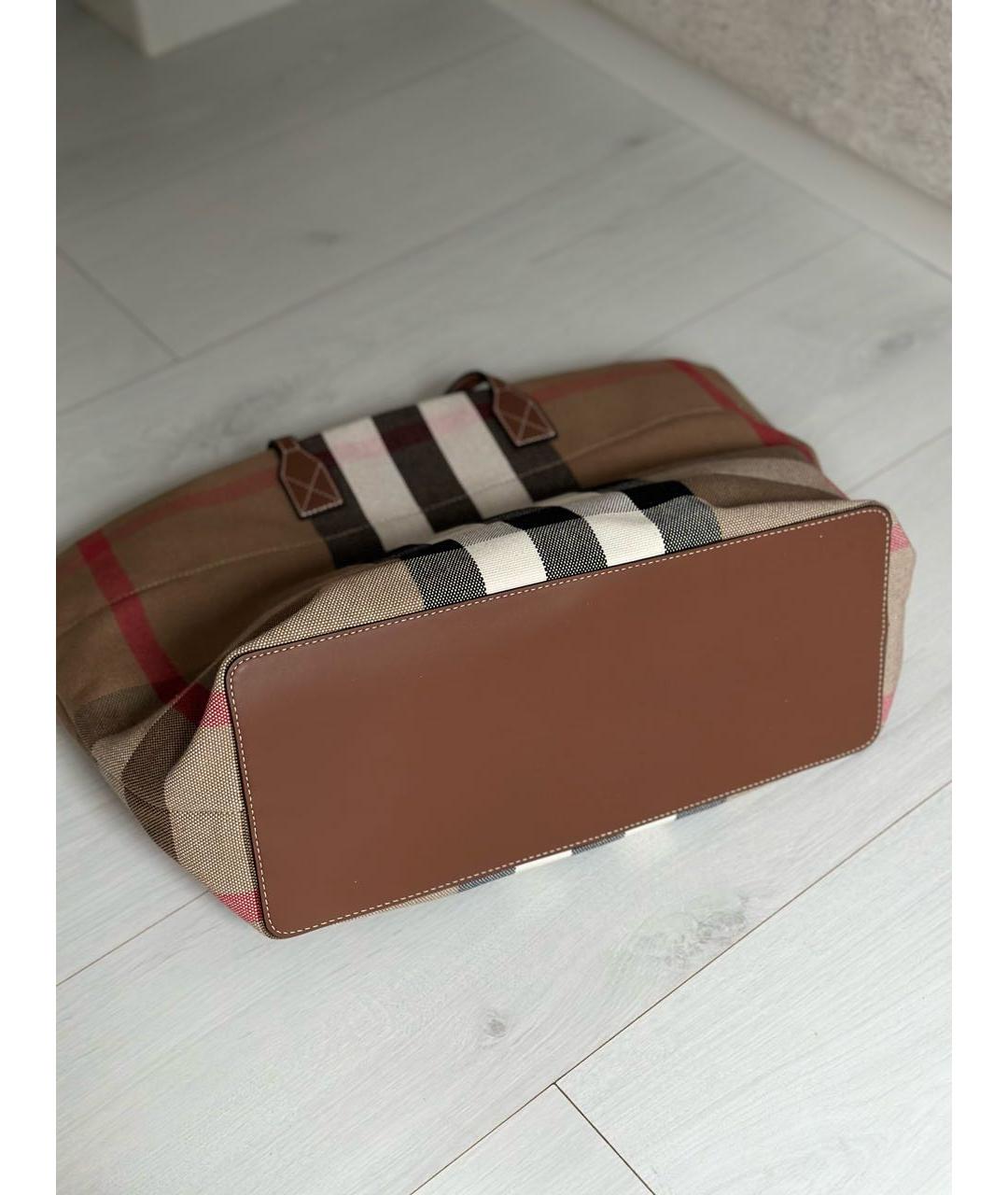BURBERRY Мульти хлопковая сумка тоут, фото 4