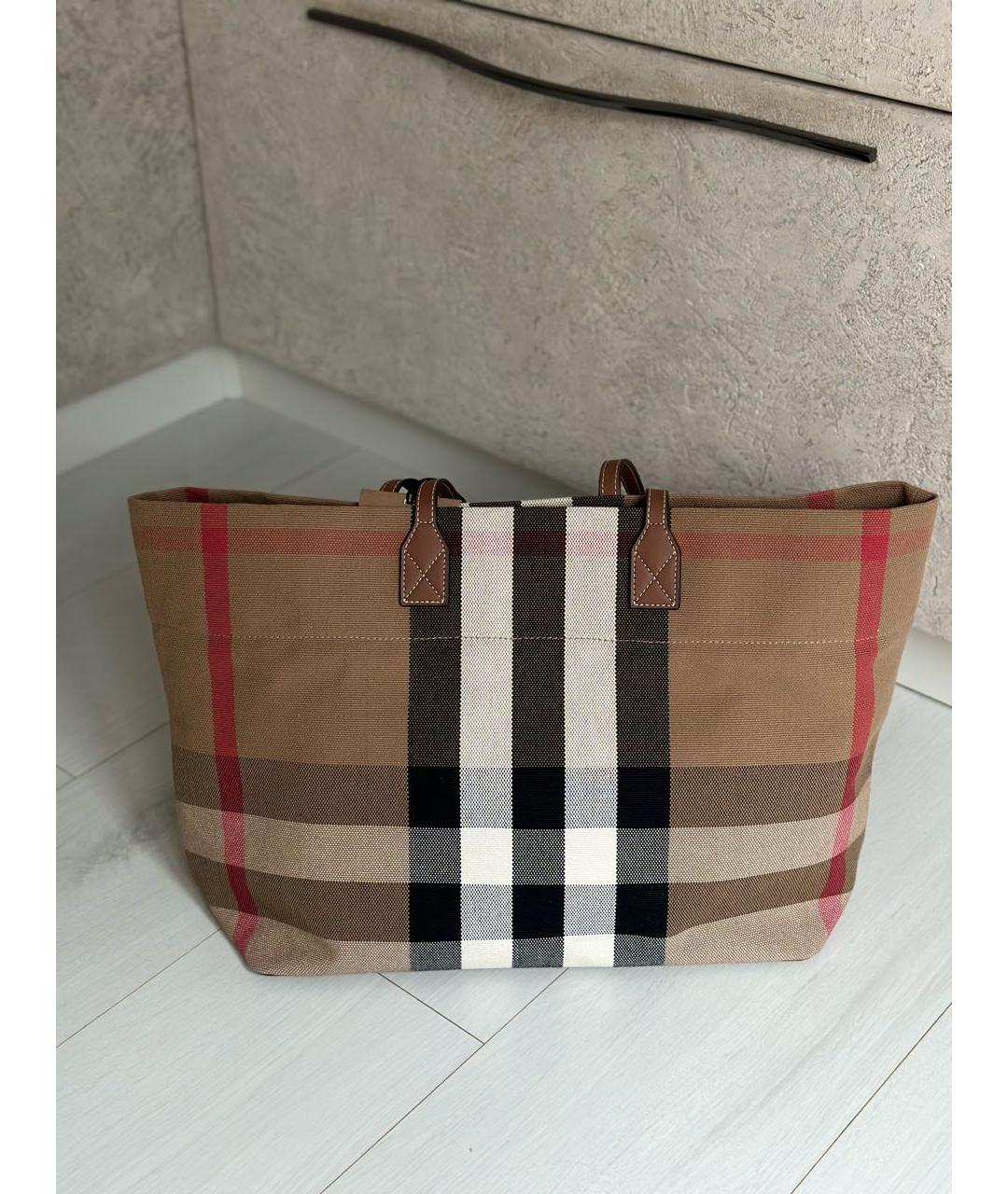 BURBERRY Мульти хлопковая сумка тоут, фото 2