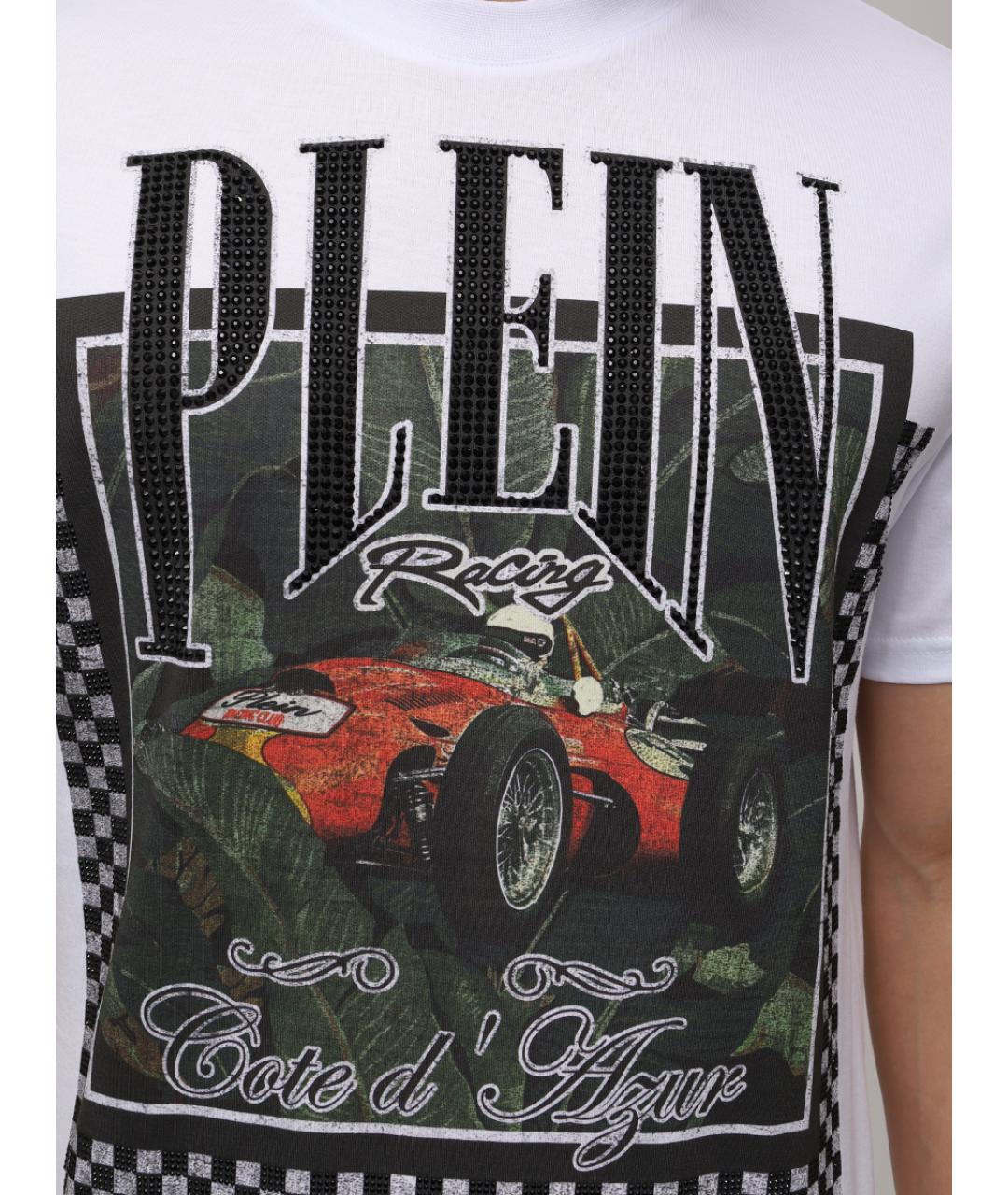 PHILIPP PLEIN Белая хлопковая футболка, фото 5
