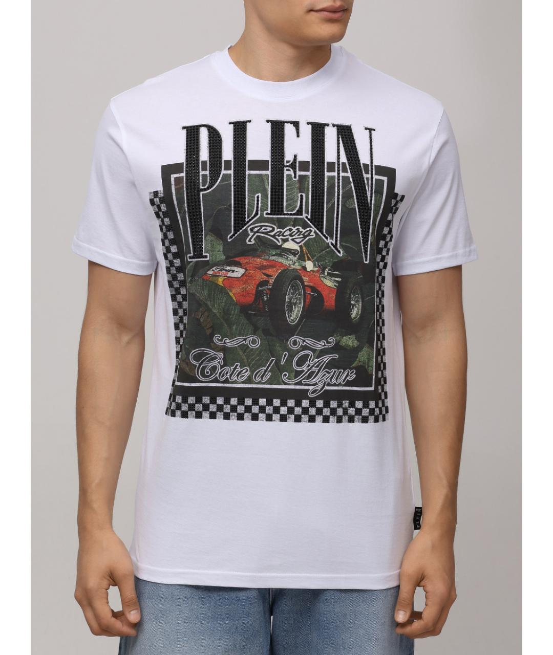 PHILIPP PLEIN Белая хлопковая футболка, фото 4