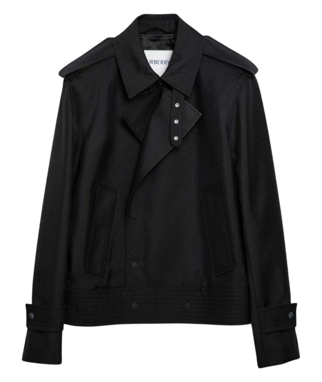 BURBERRY Черная полиэстеровая куртка, фото 1