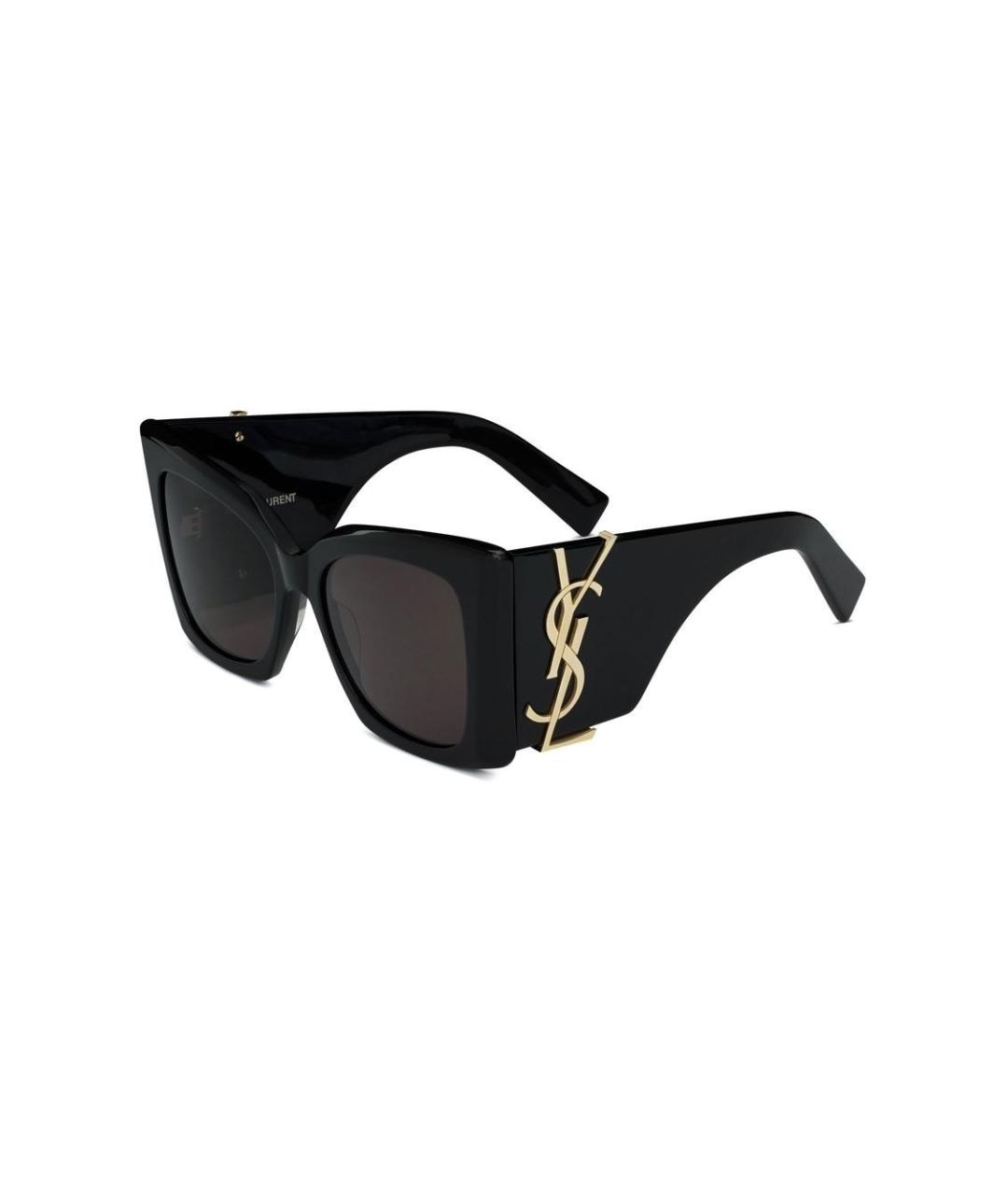 SAINT LAURENT Черные пластиковые солнцезащитные очки, фото 2