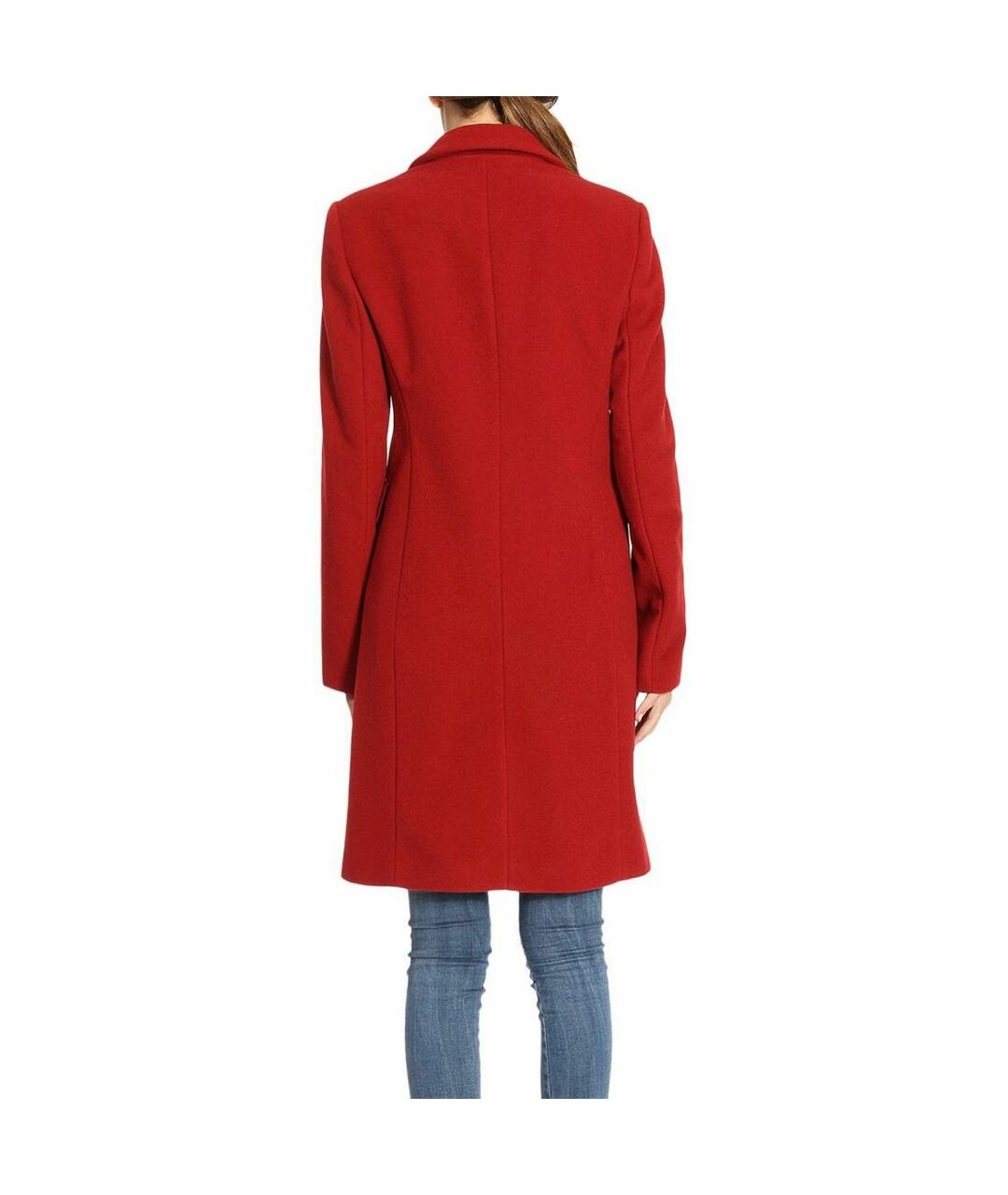 LOVE MOSCHINO Красное шерстяное пальто, фото 2